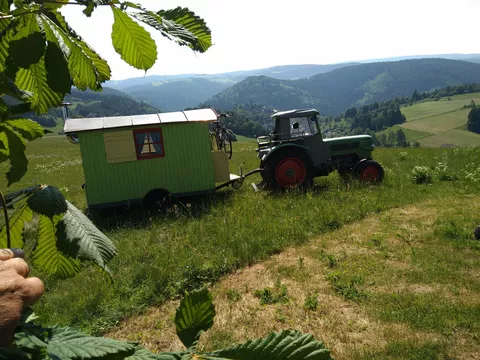 Ein herrlicher Blick von der Thüringer Warte auf Burg Lauenstein.*