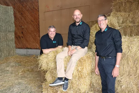 (v.l.n.r.) Markus Angst (Geschäftsführer GVS Agrar AG), Morten Schmidt (Commercial director FUSE, AGCO Corporation), Martin Huber (Direktor BBZ Arenenberg)