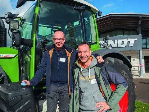 (v.l.) Heiko Voß und Markus Tücking hat die Zeit bei Fendt sichtlich gefallen