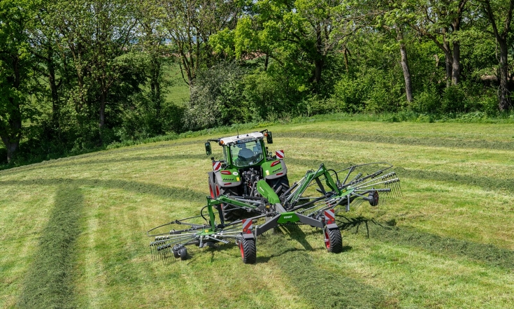 Automatische Aushebung bei bereits geschwadeter Teilfläche mit Fendt Former