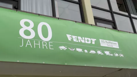 Jubiläumsfeier 80 Jahre ZG Raiffeisen und Fendt Banner