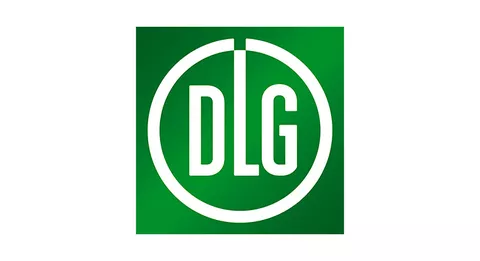 grünes DLG Logo auf weißen Hintergrund