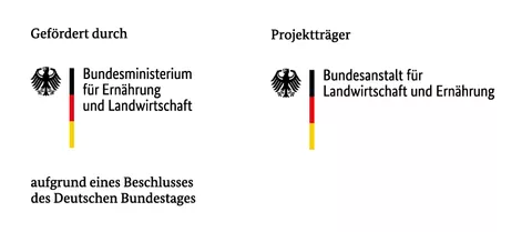 Förderlogos BMEL & Bundesanstalt für Landwirtschaft und Ernährung