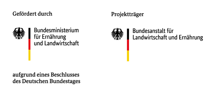 Förderlogos BMEL & Bundesanstalt für Landwirtschaft und Ernährung