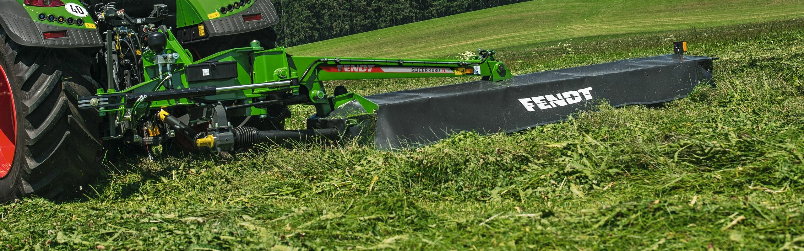 Fendt Slicer TL Nærbillede under høst af grøntfoder