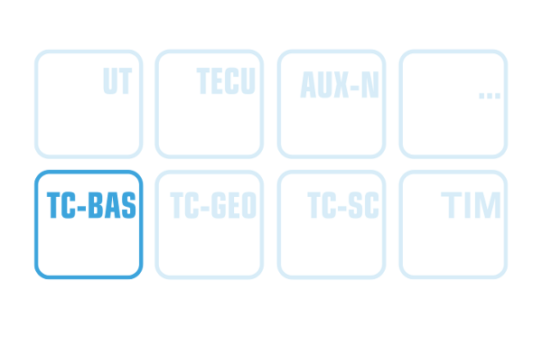 Hvidt-blåt ikon for Task Controller basis