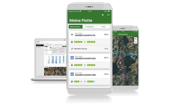 Fendt Connectin ja Fendt Smart Connectin mobiilinäkymä