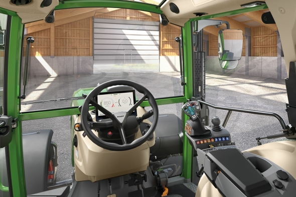 Fendt 200 Vario Power Setting 2 Du point de vue du conducteur