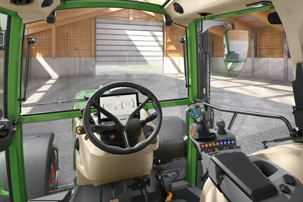 Fendt 200 Vario Profi Setting 1 Du point de vue du conducteur