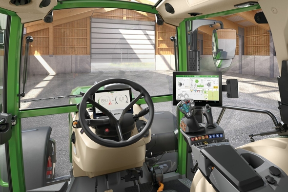 Fendt 200 Vario Profi+ Setting 2 Du point de vue du conducteur