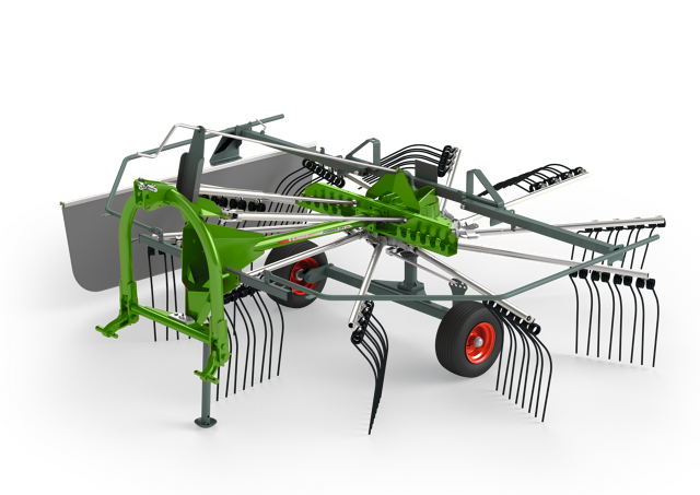 CGI of the green Fendt Former Alpine on a transparent background