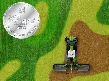 Fendt Slicer from above with silver medal Innovation Award