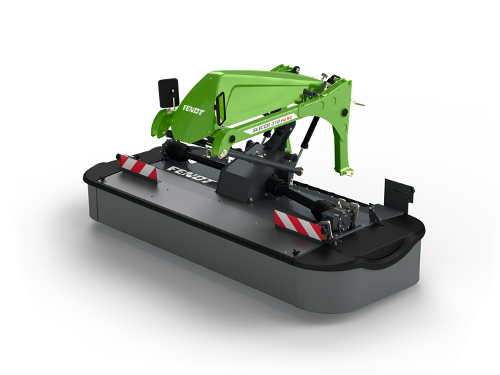 Fendt Slicer FQ front mower on white background.