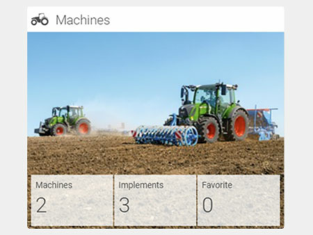 Tile view for machine management within FendtONE offboard