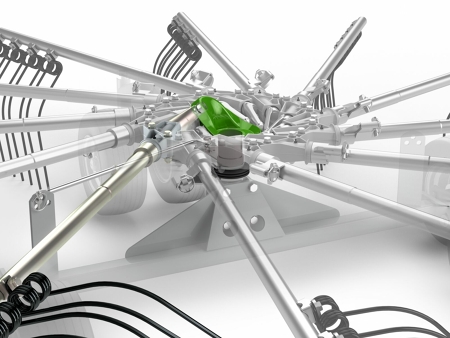 CGI of the tines in a closed design with permanent lubrication and the small cam track diameter of the Fendt Former rake