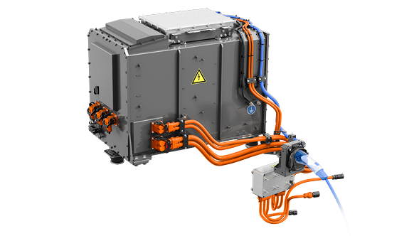 Vista della batteria dell’e100 Vario