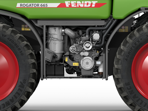 Pašgājēja Fendt Rogator 600 Gen2 sānu skats