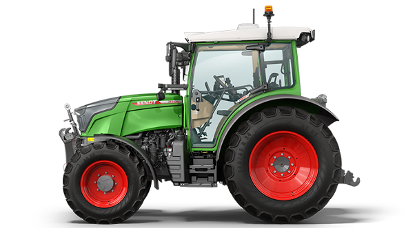 prezentēts Fendt 200 Vario ar skatu no sāna