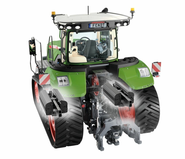 A Fendt 1100 Vario MT CGI hátsó felsúlyozási lehetőségekkel.