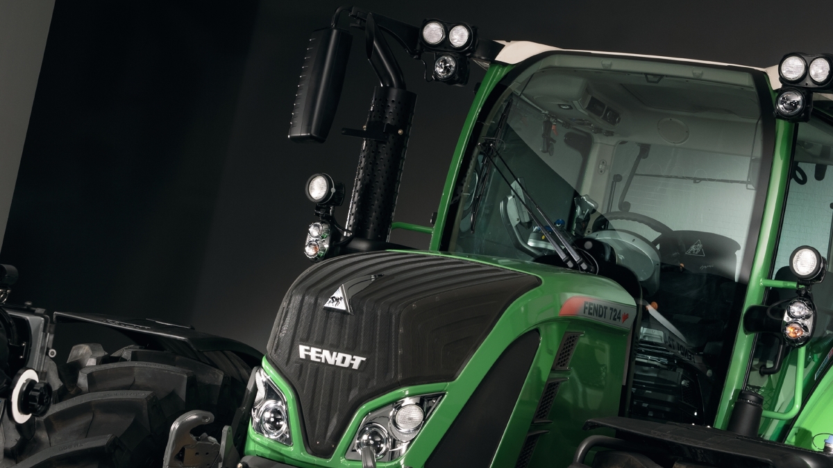 Fendt 724 Vario Gen4 kabīnes tuvplāns