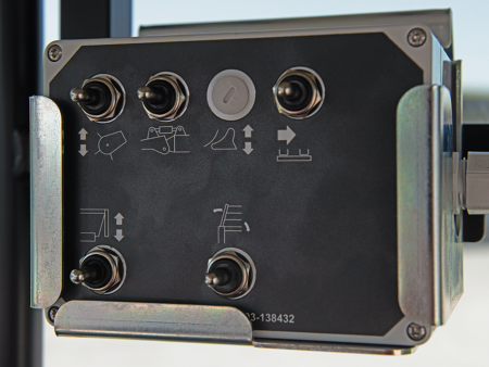 Elektromagnetisk komfortbetjening, sort panel