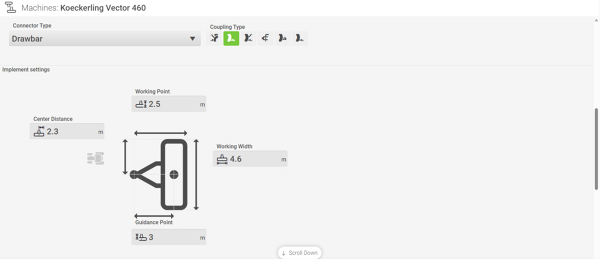 Dokument-online-visning av oppretting av geometridata for en redskap