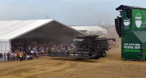 The new Fendt IDEAL high-power combine harvester .