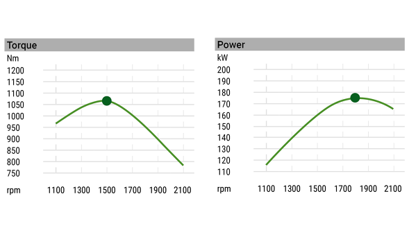 Graphic motor characteristics (torque, power)