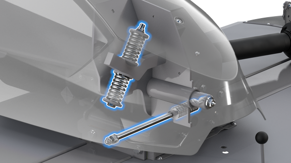 Detailed view of the adjusting spring