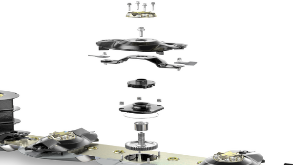 Illustration of the individual components of the drive modules as an exploded diagram