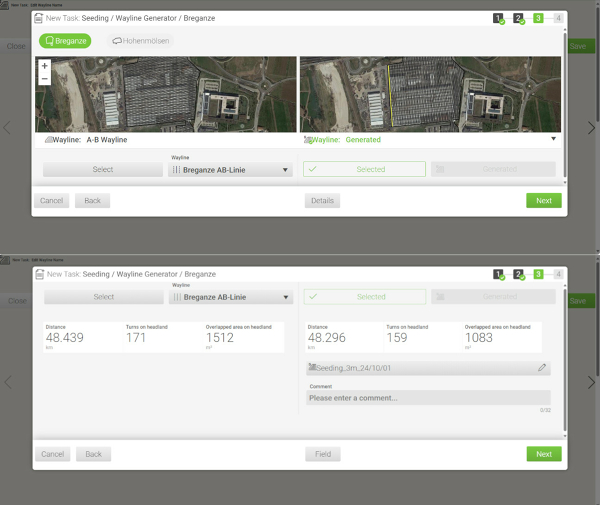 FendtONE view of wayline optimisation