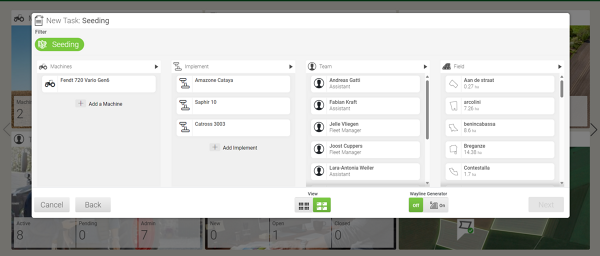 Extract from FendtONE offboard to create tasks in the office and transmit all important information to the tractor-implement combination