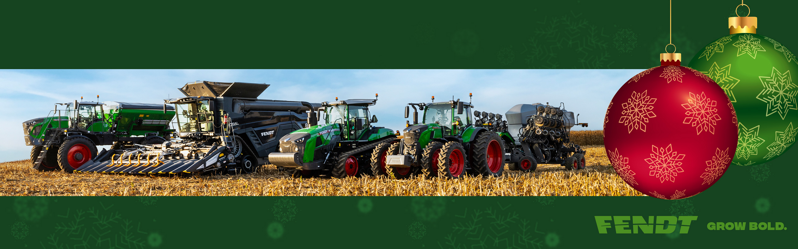 Fendt family of machines in a field